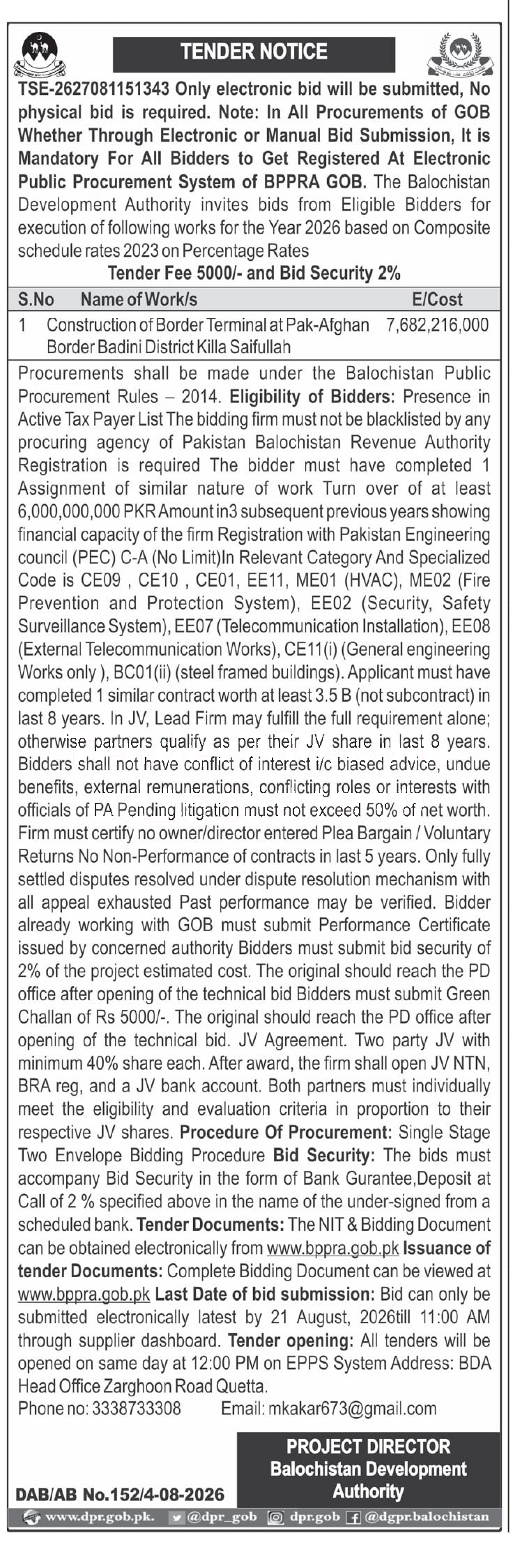Tender Document