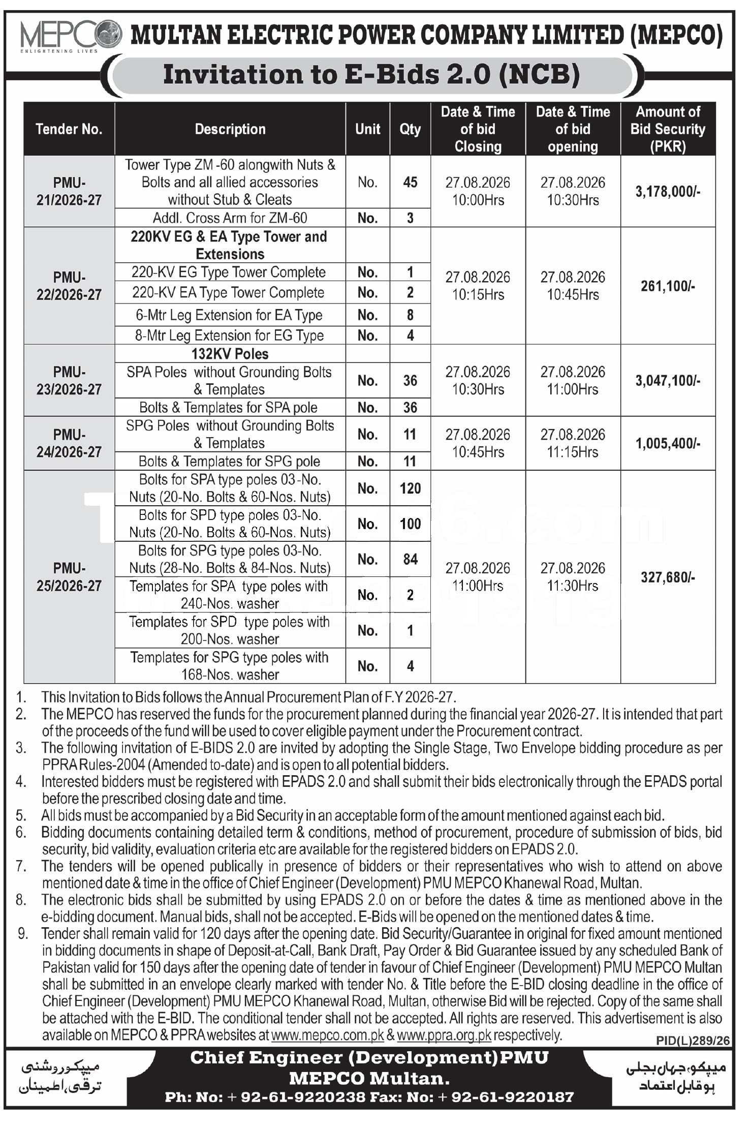 Tender Document