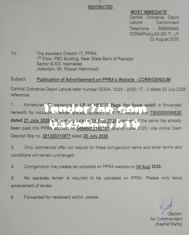 Tender Document
