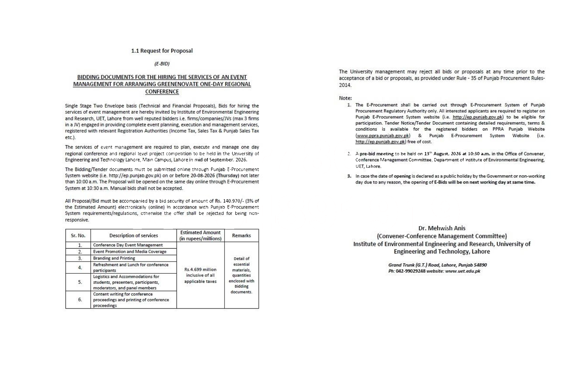 Tender Document