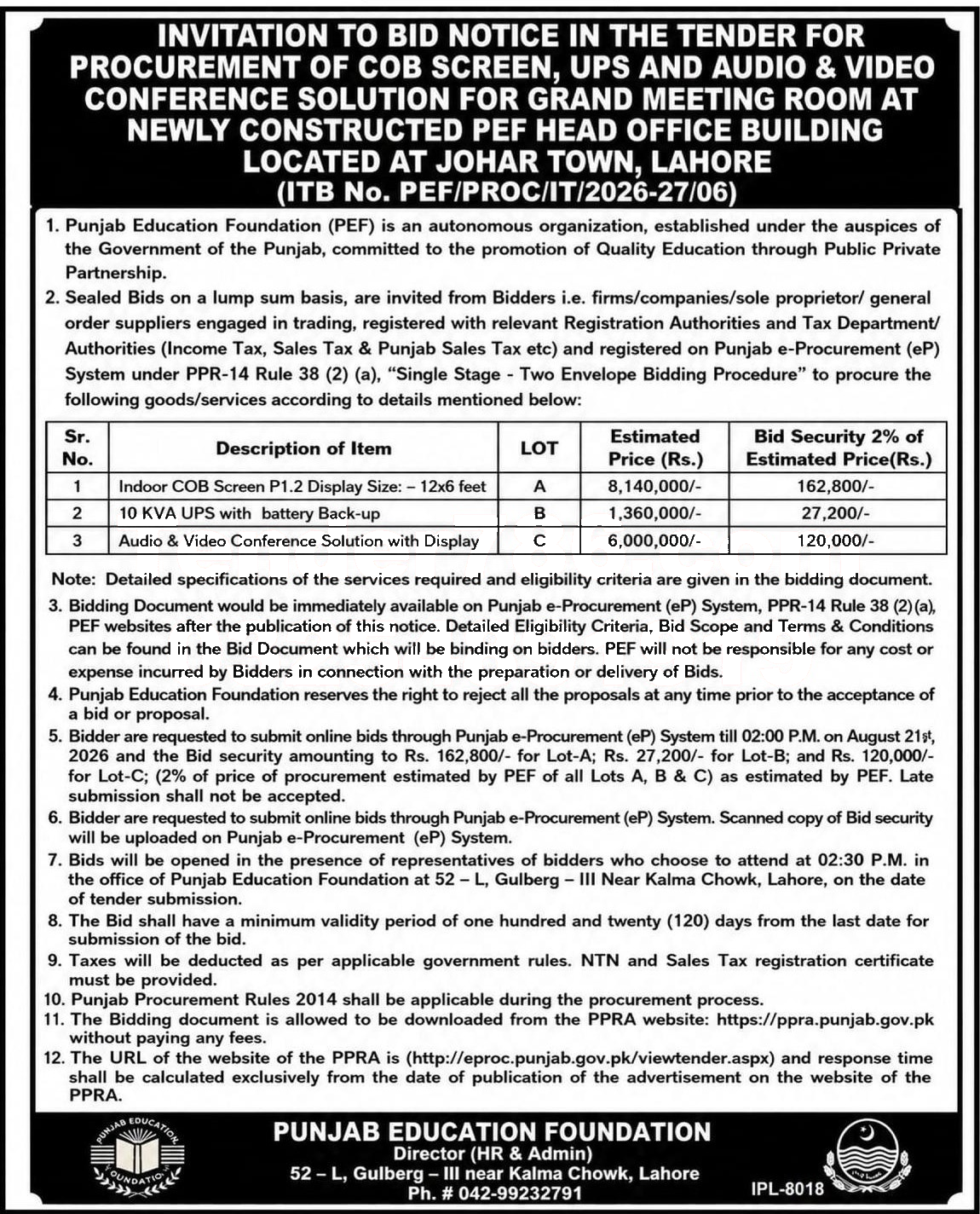 Tender Document