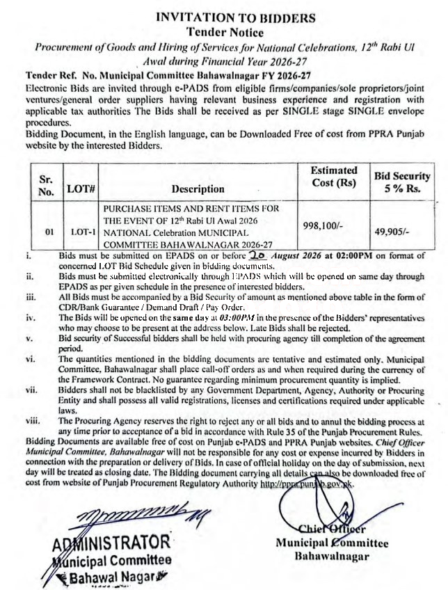 Tender Document