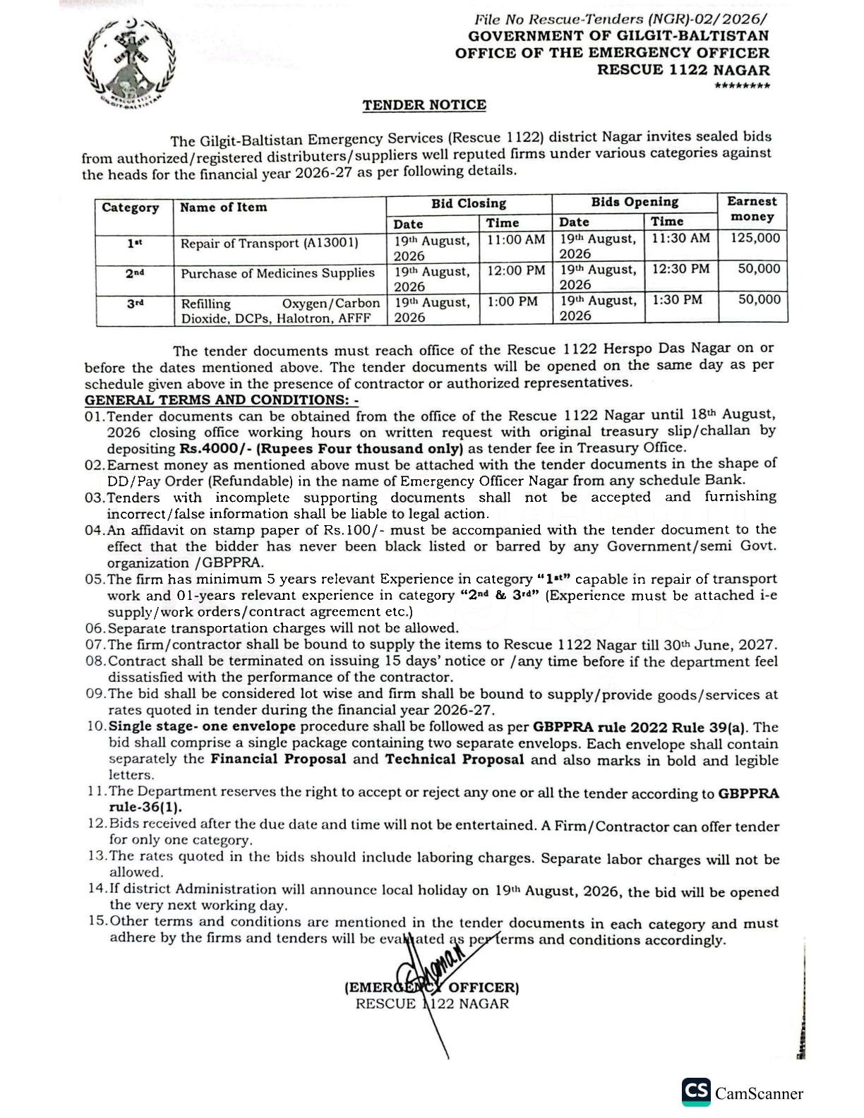 Tender Document