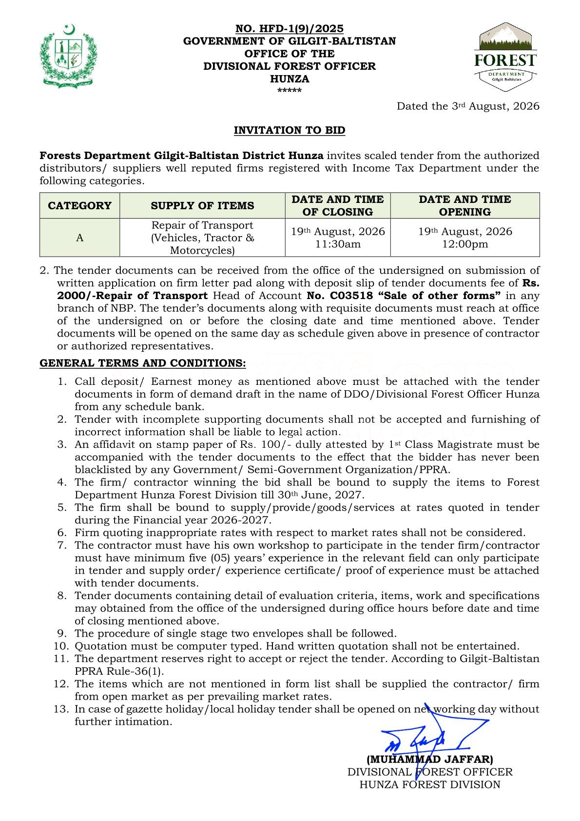 Tender Document