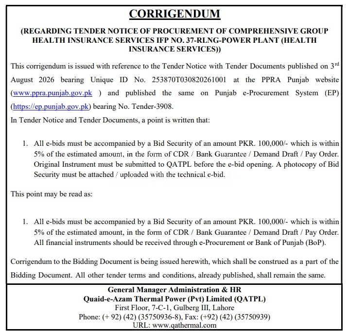 Tender Document