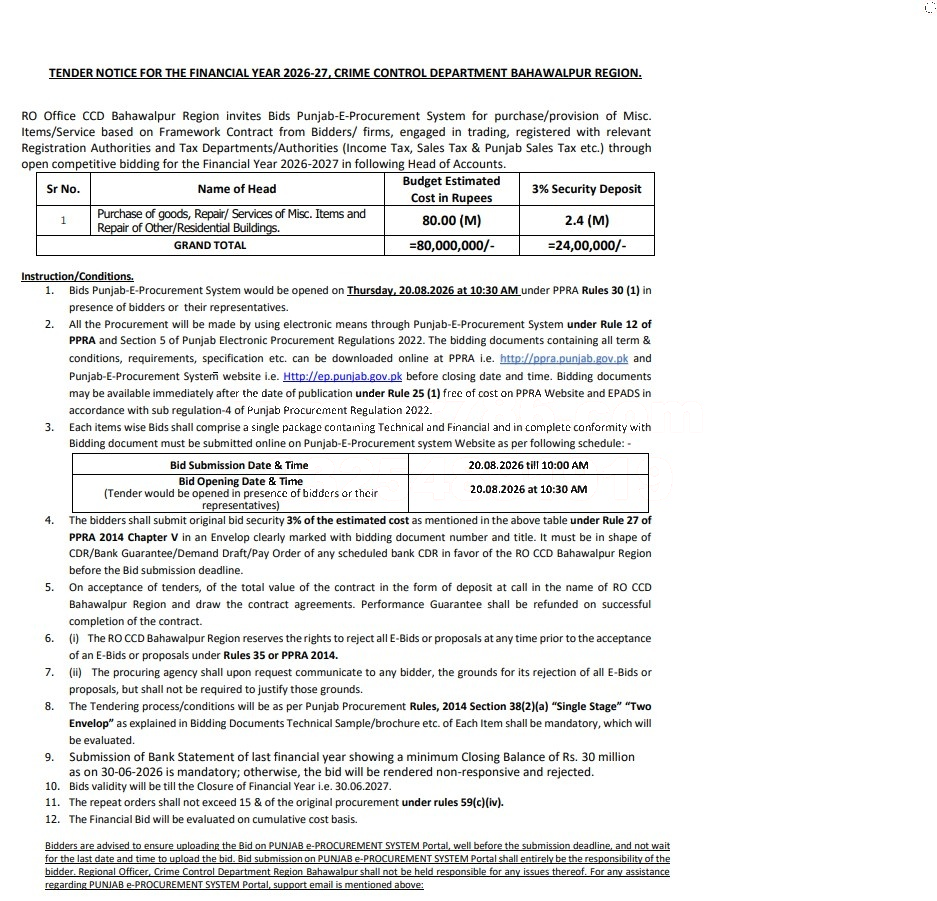 Tender Document