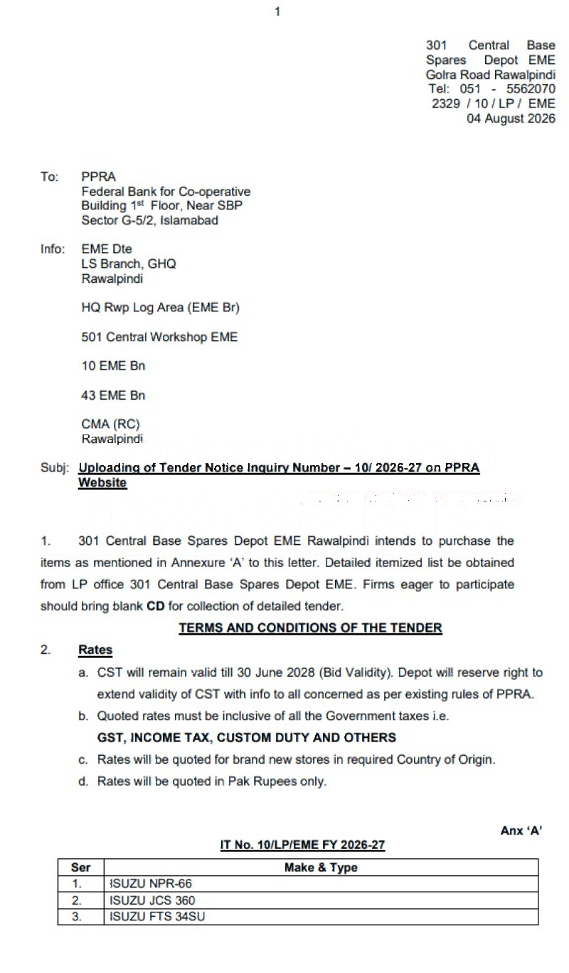 Tender Document