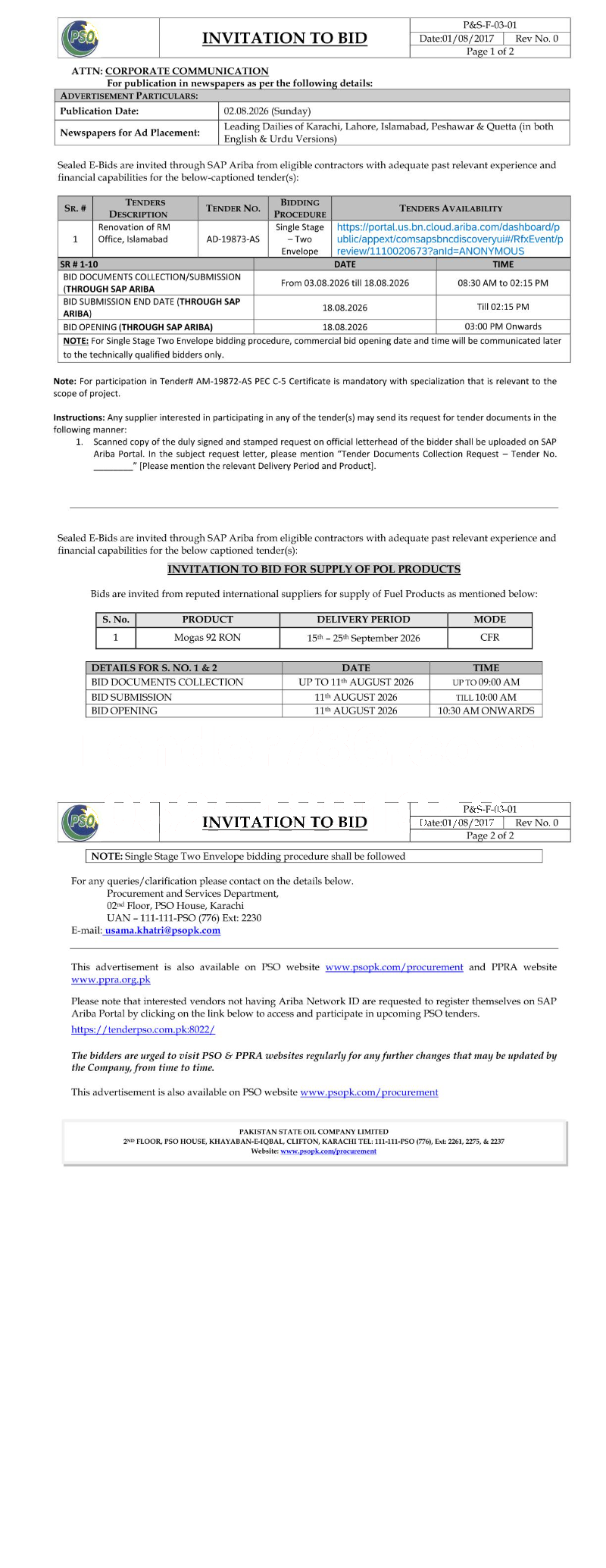 Tender Document