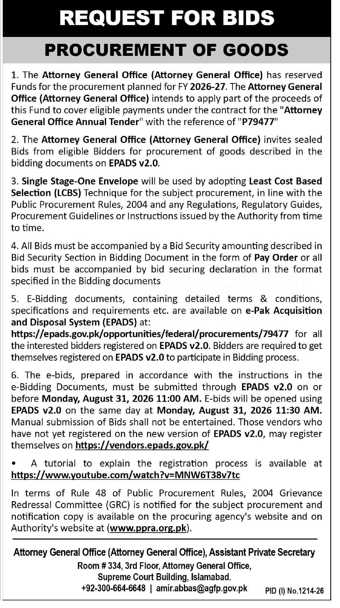 Tender Document