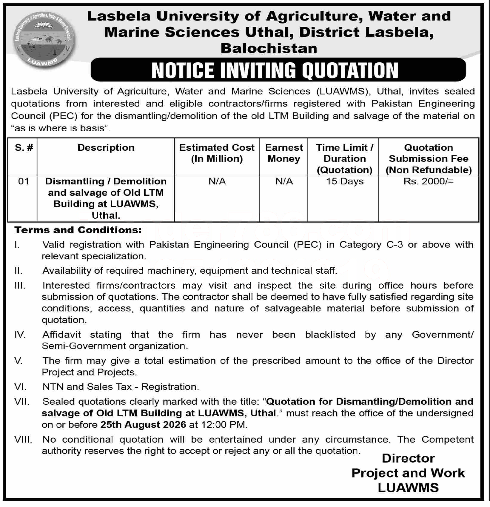 Tender Document