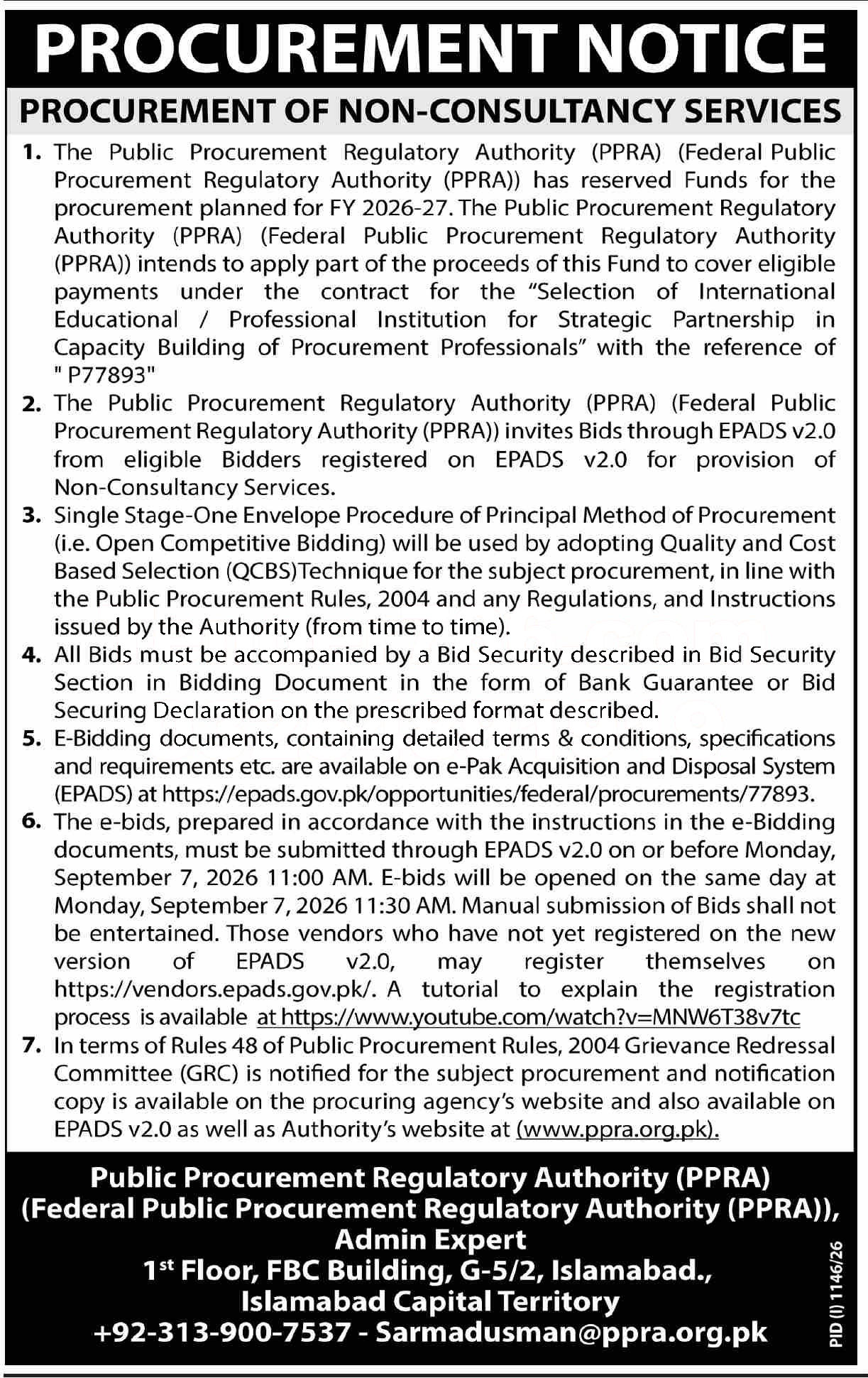 Tender Document