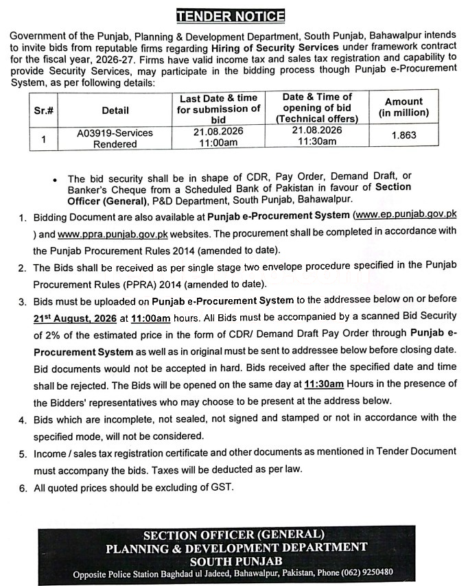 Tender Document