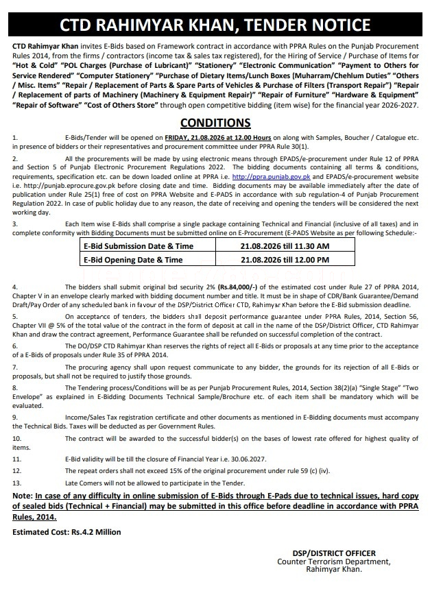 Tender Document
