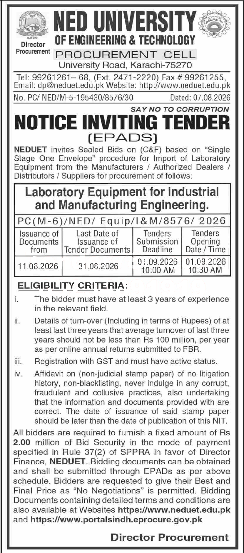 Tender Document