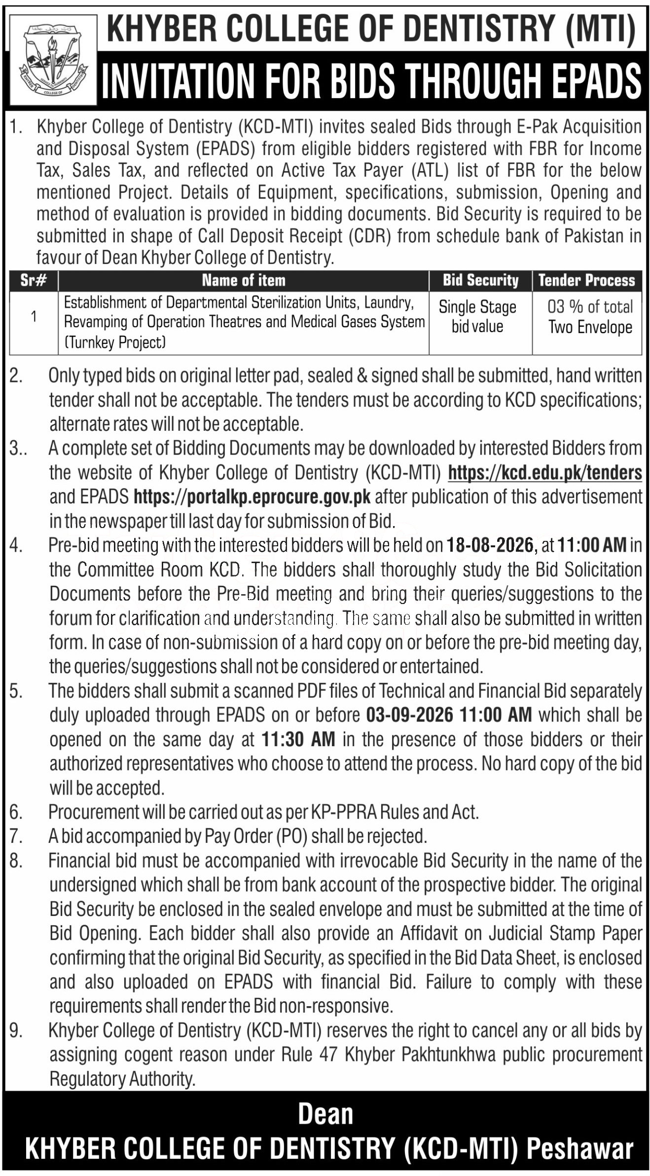 Tender Document