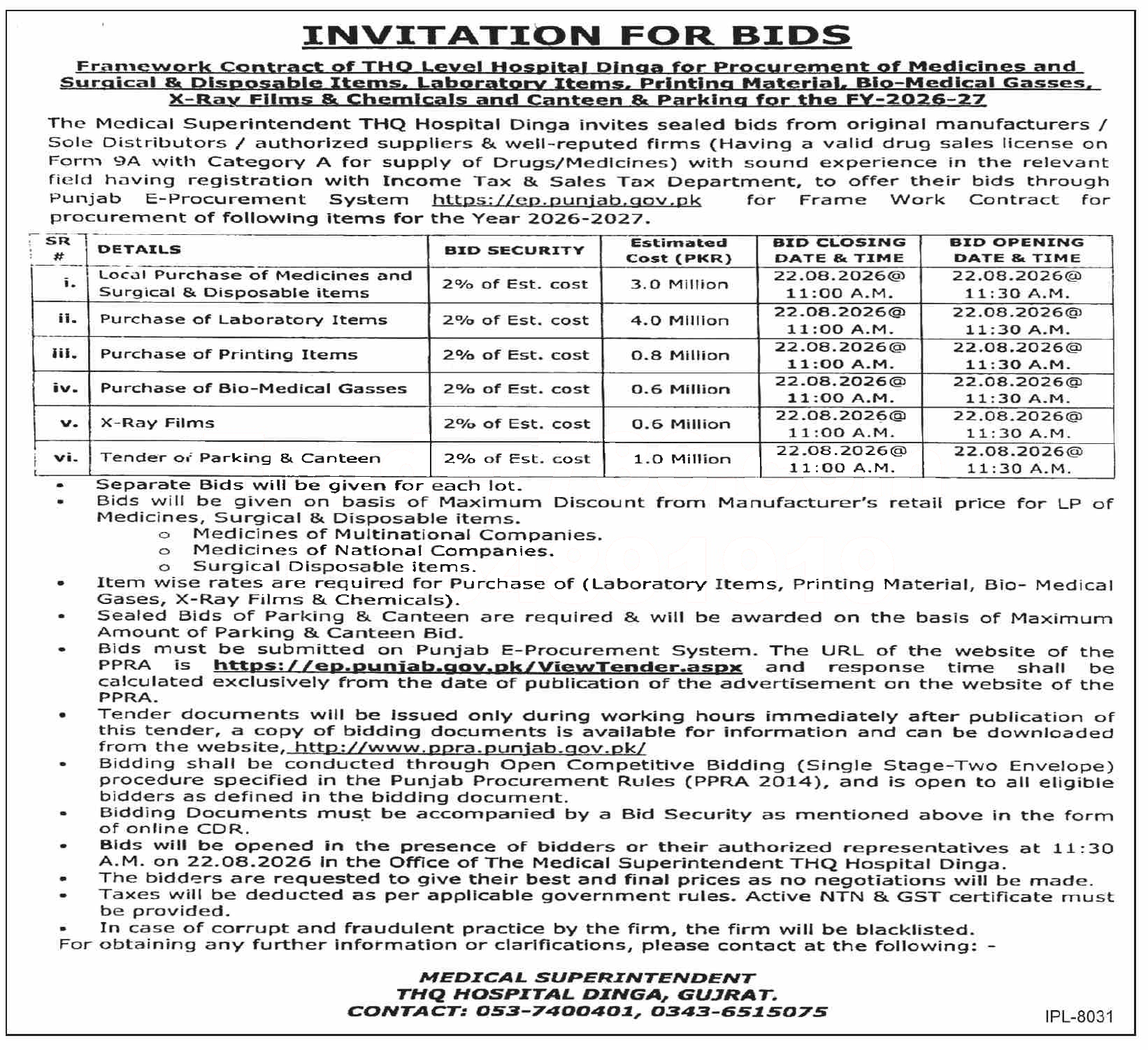 Tender Document