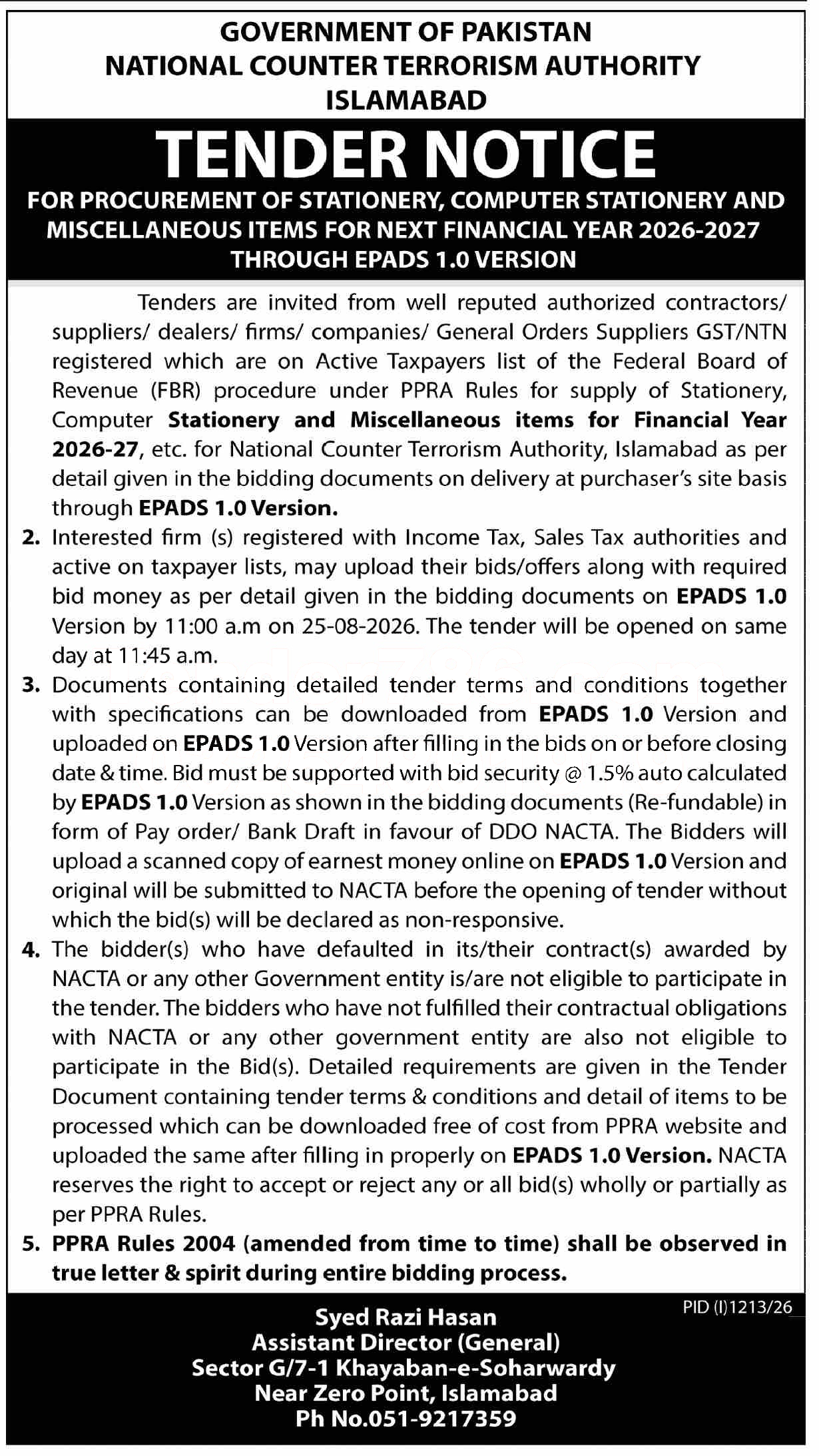 Tender Document