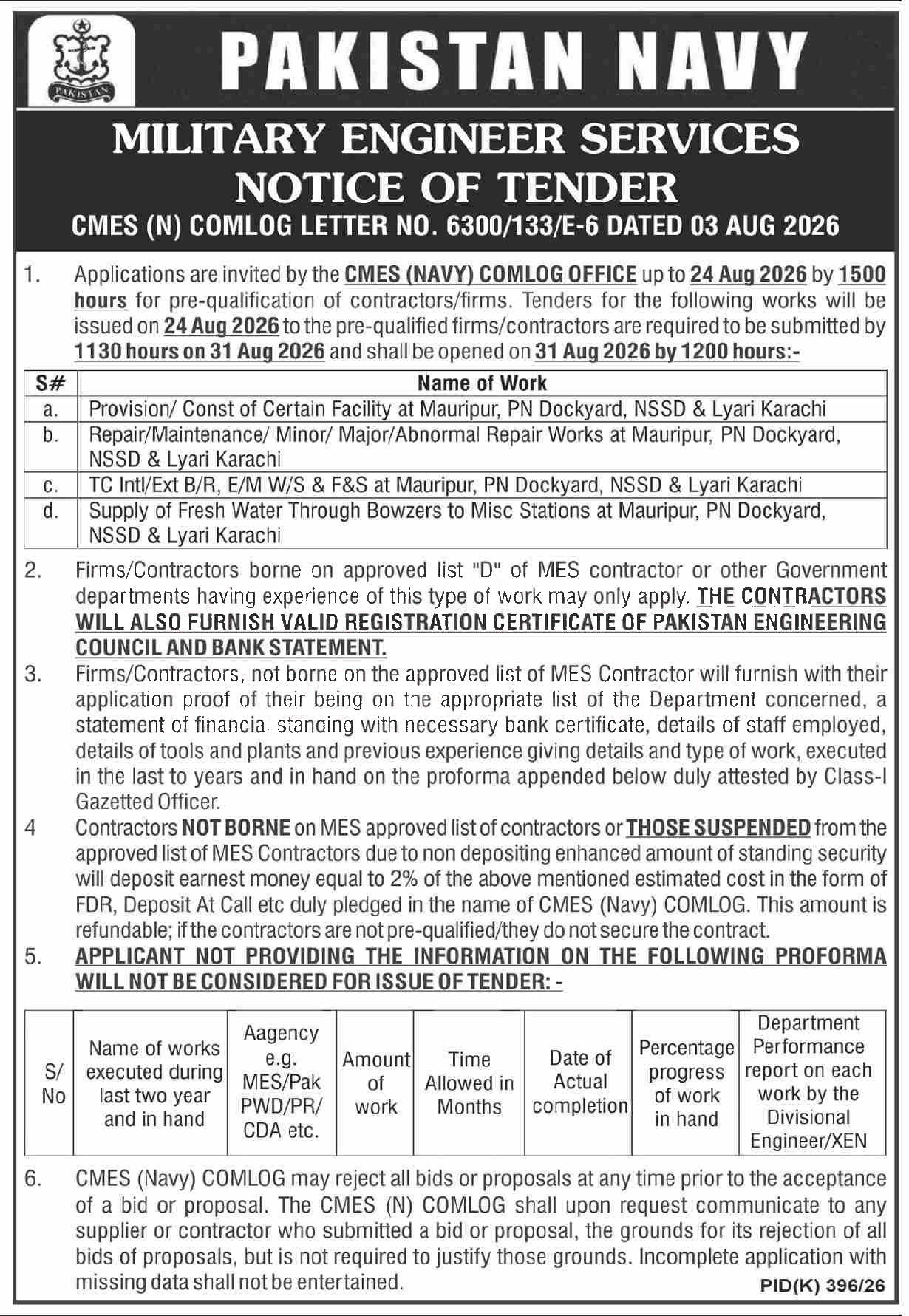 Tender Document