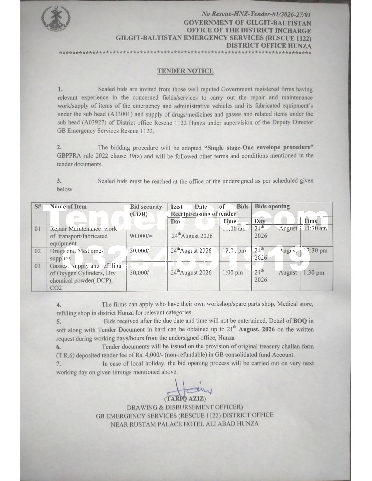 Tender Document