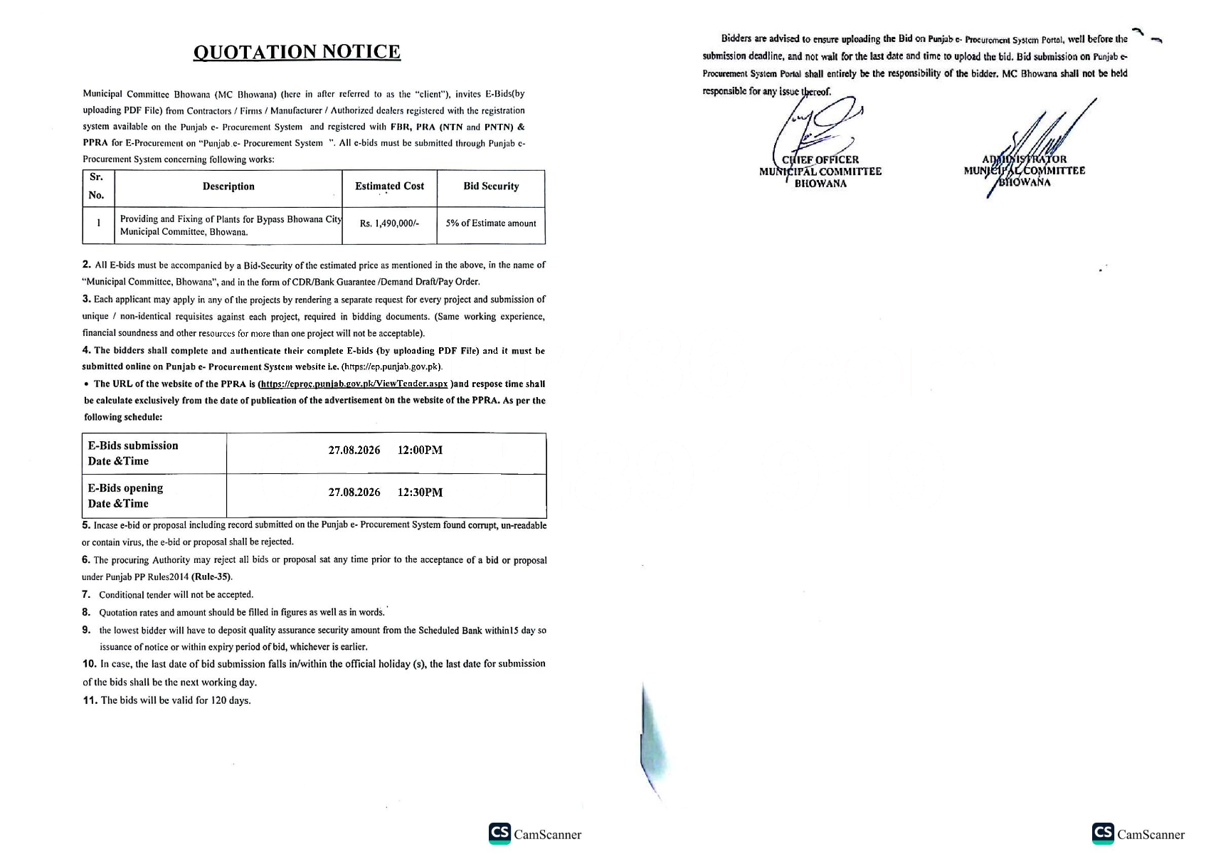 Tender Document