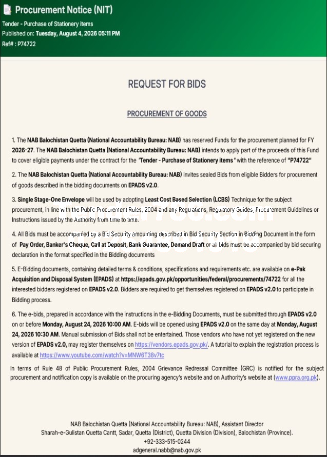 Tender Document