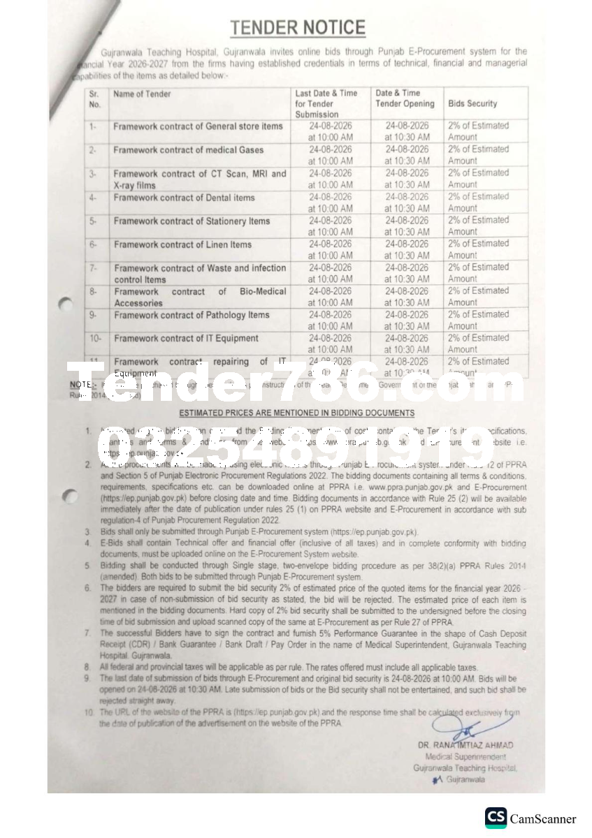 Tender Document