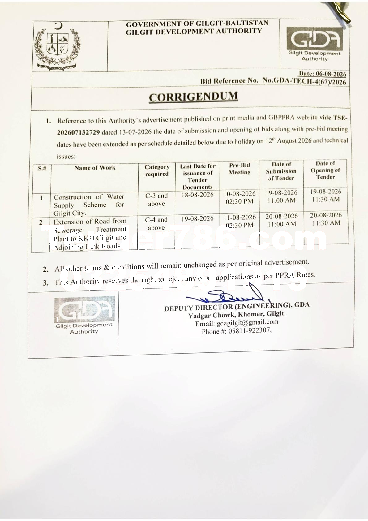 Tender Document