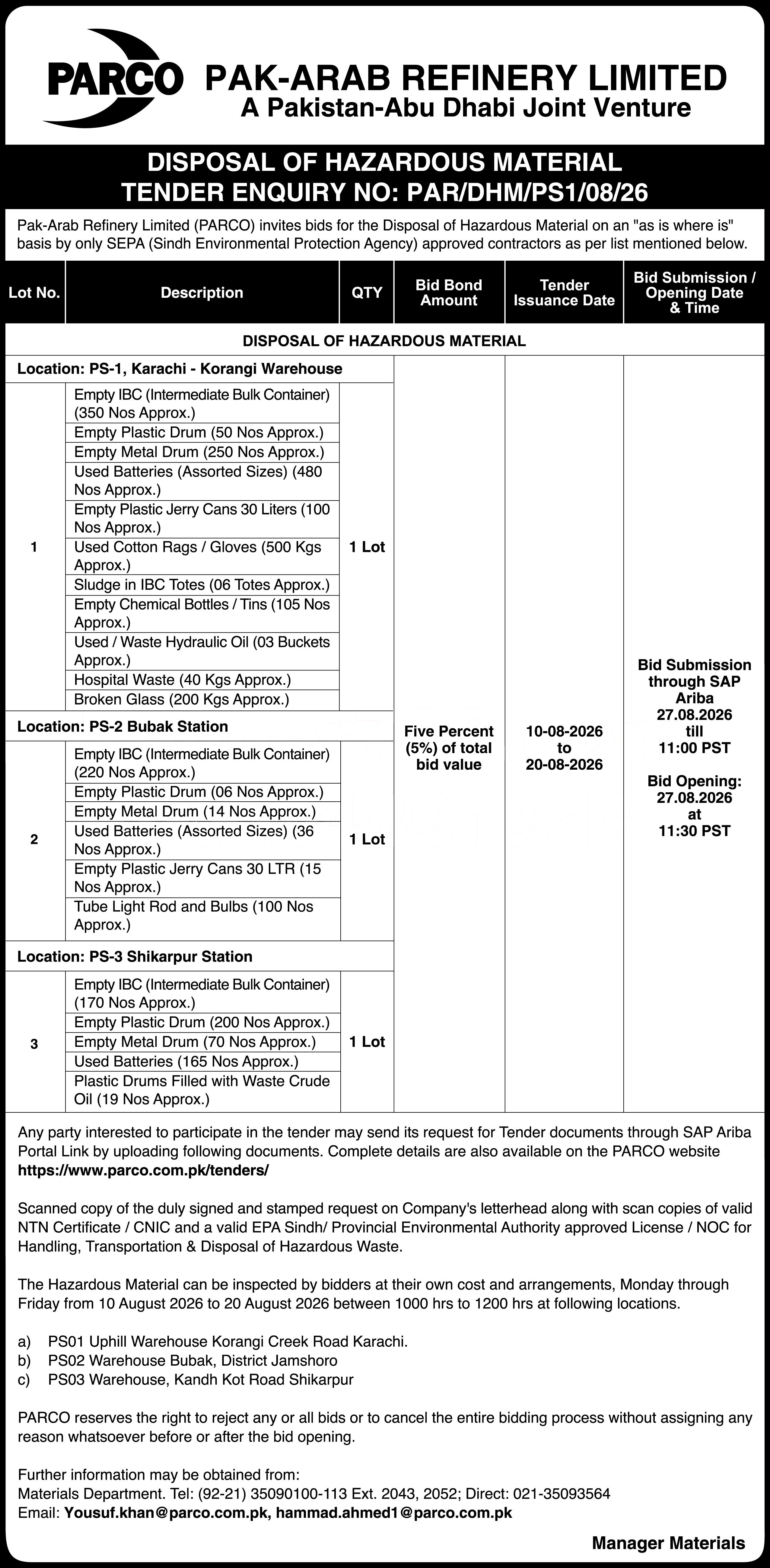 Tender Document