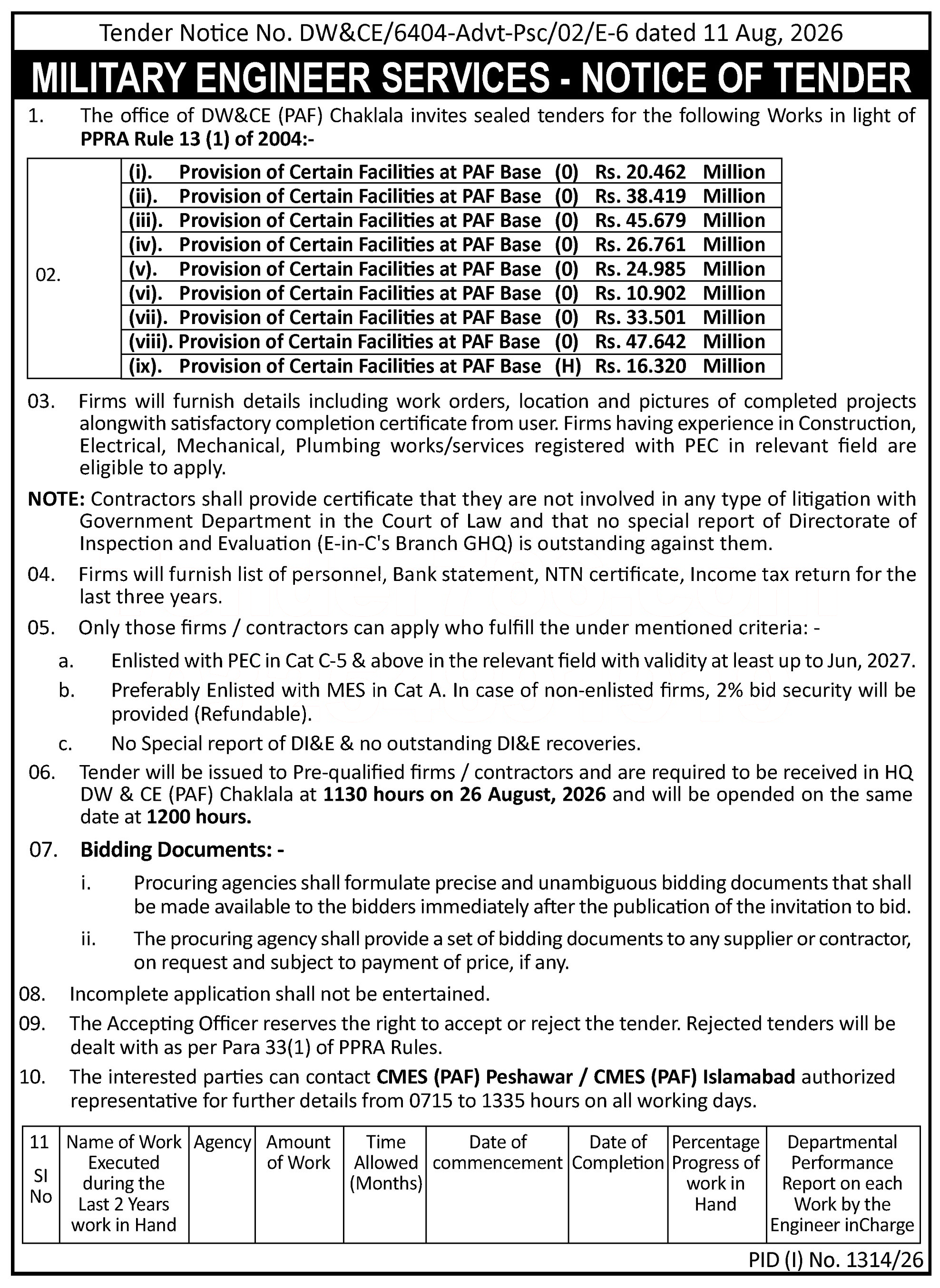 Tender Document