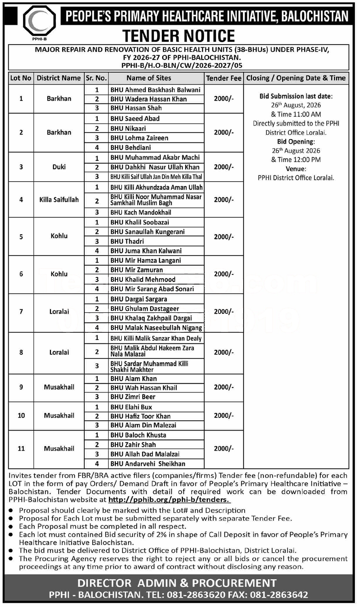 Tender Document