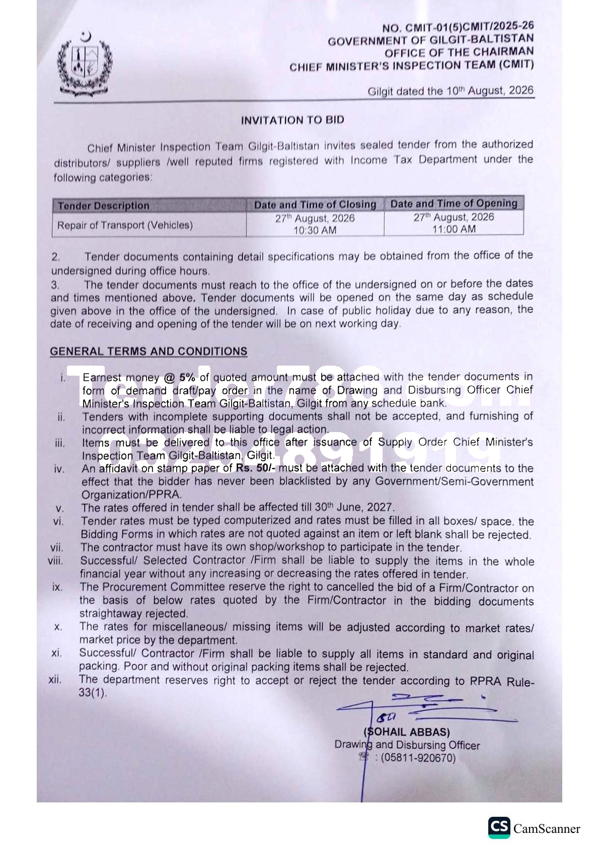 Tender Document