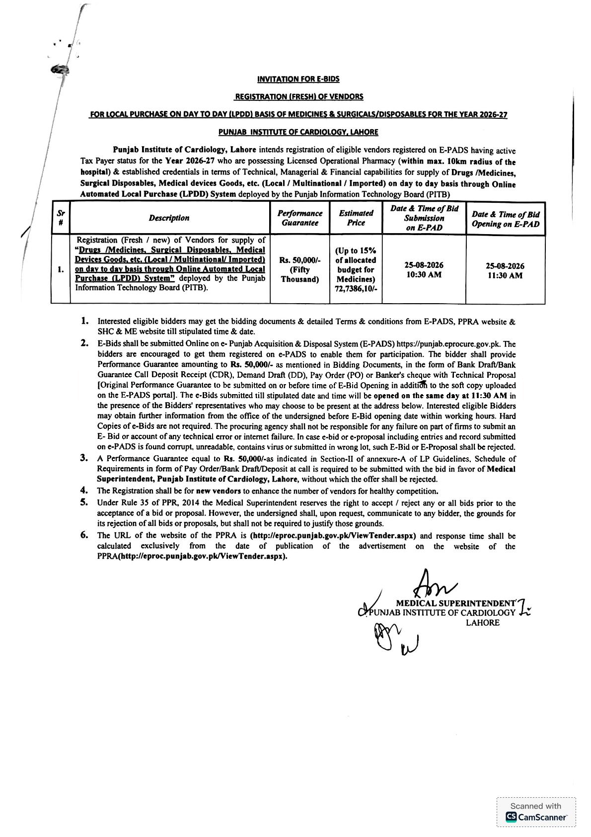 Tender Document