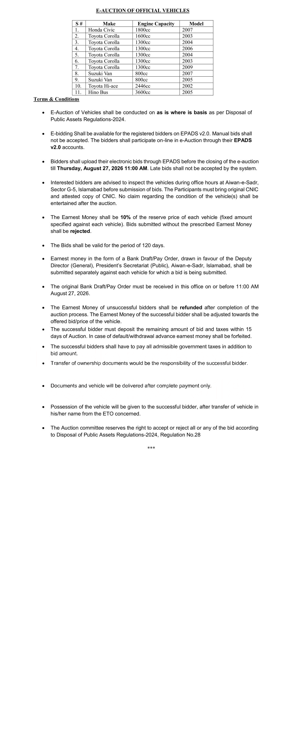 Tender Document
