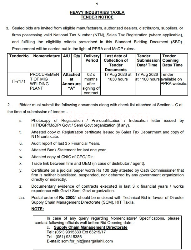 Tender Document