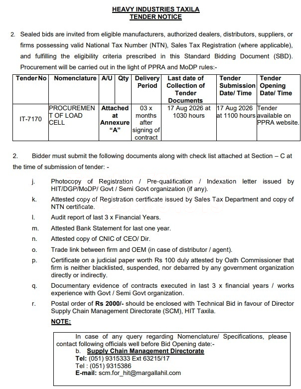 Tender Document