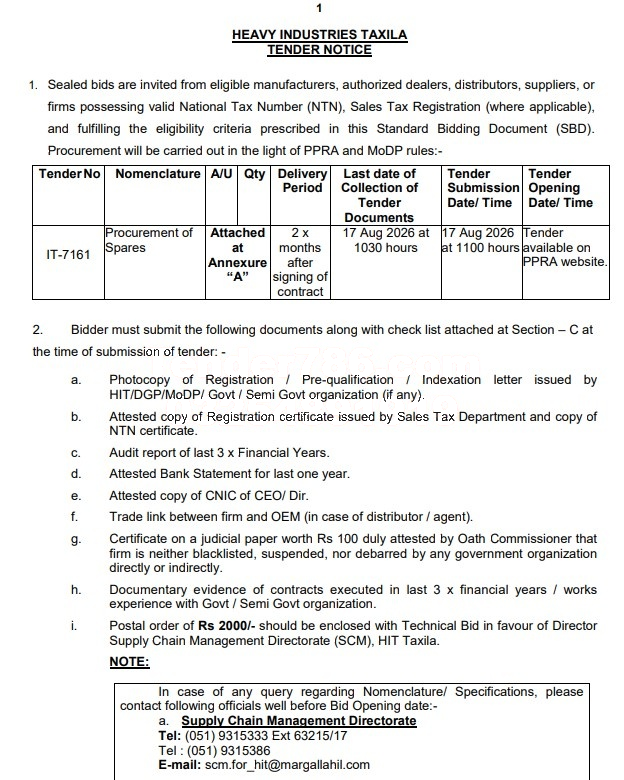 Tender Document