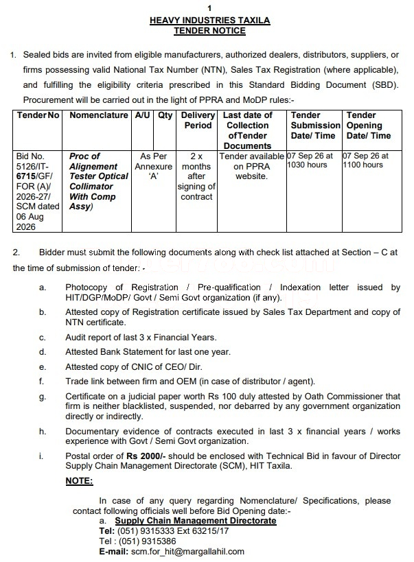Tender Document
