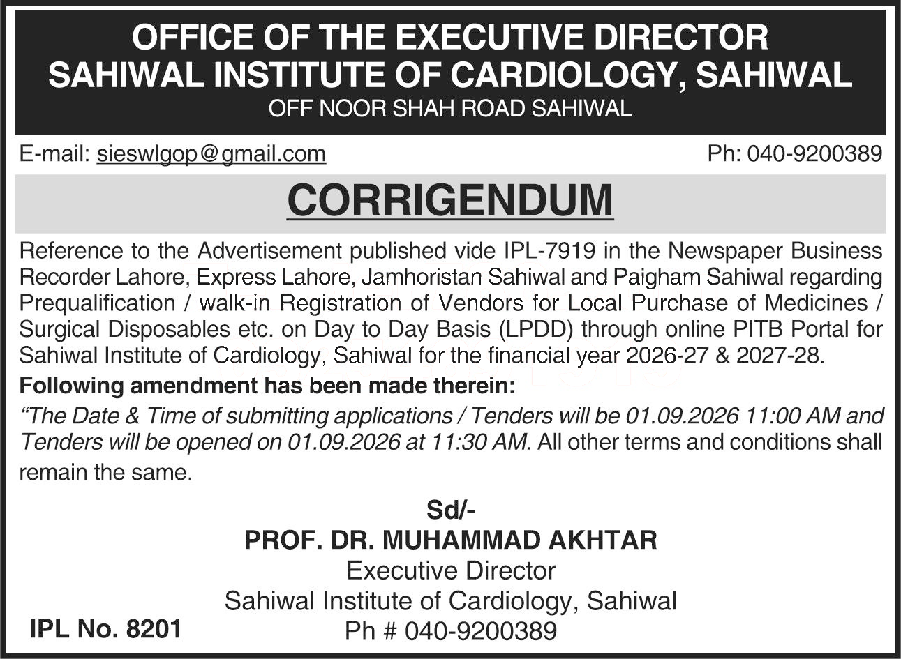 Tender Document
