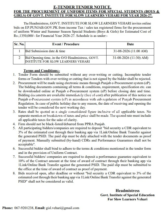 Tender Document