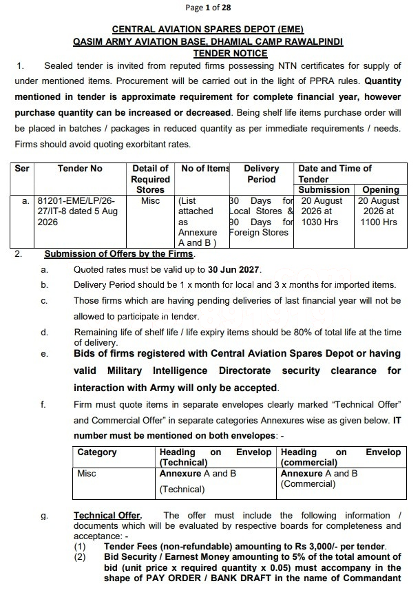 Tender Document