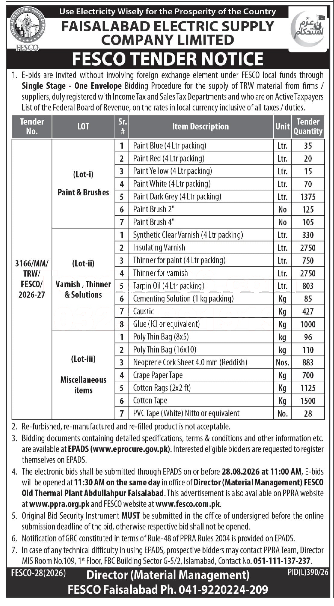 Tender Document
