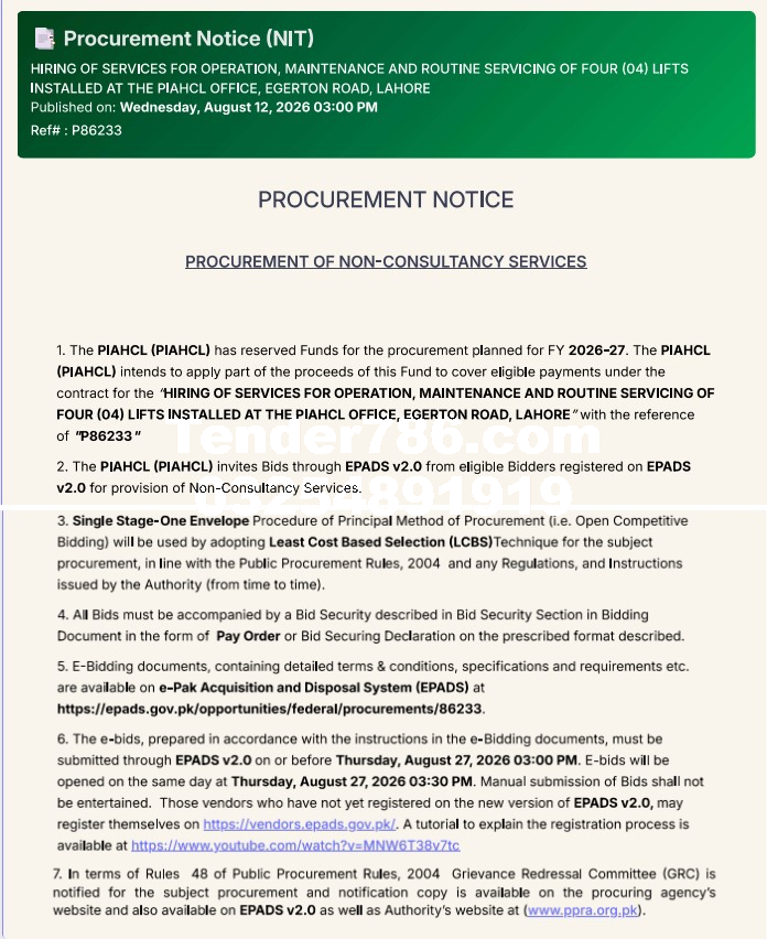 Tender Document