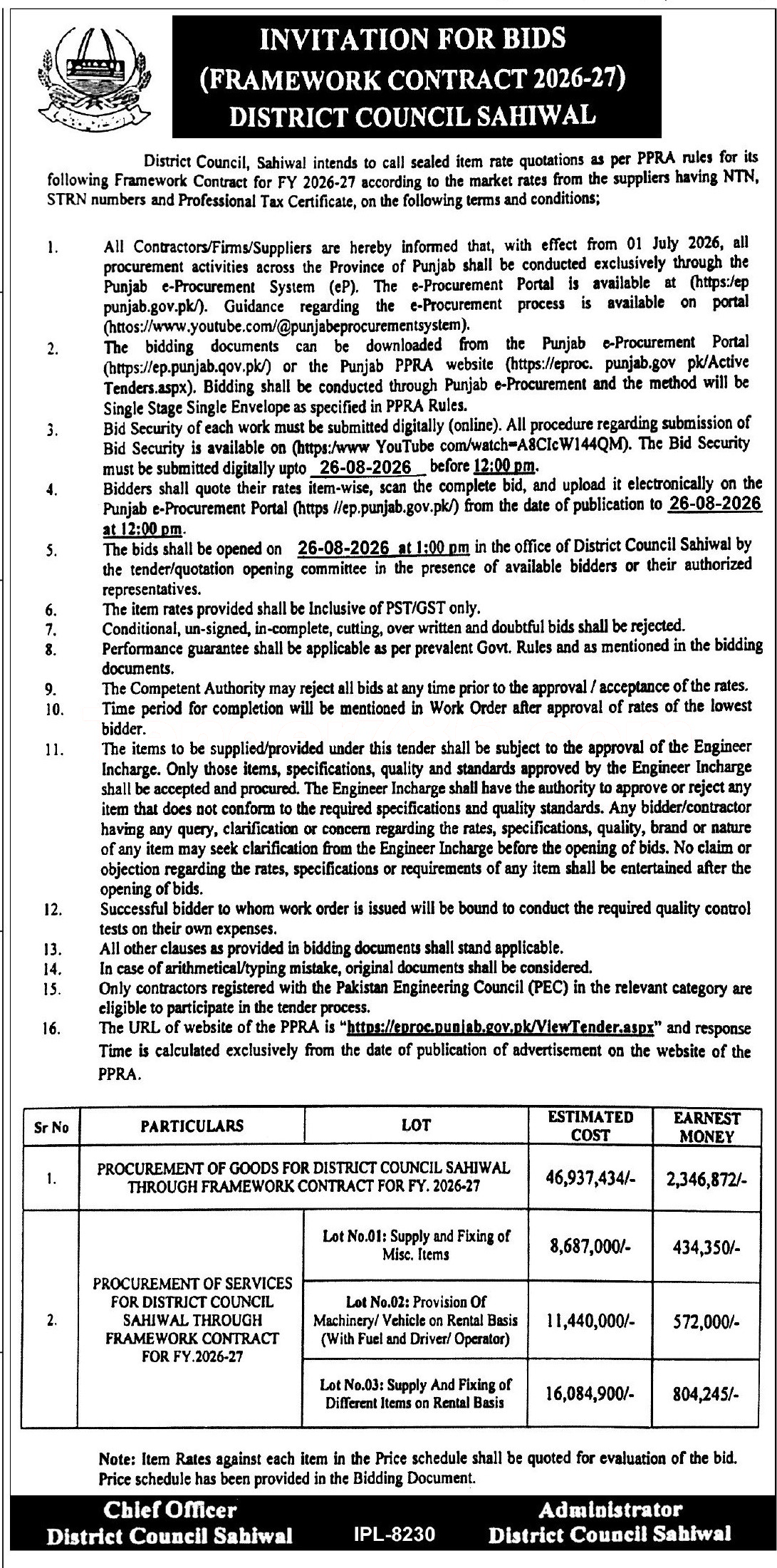 Tender Document