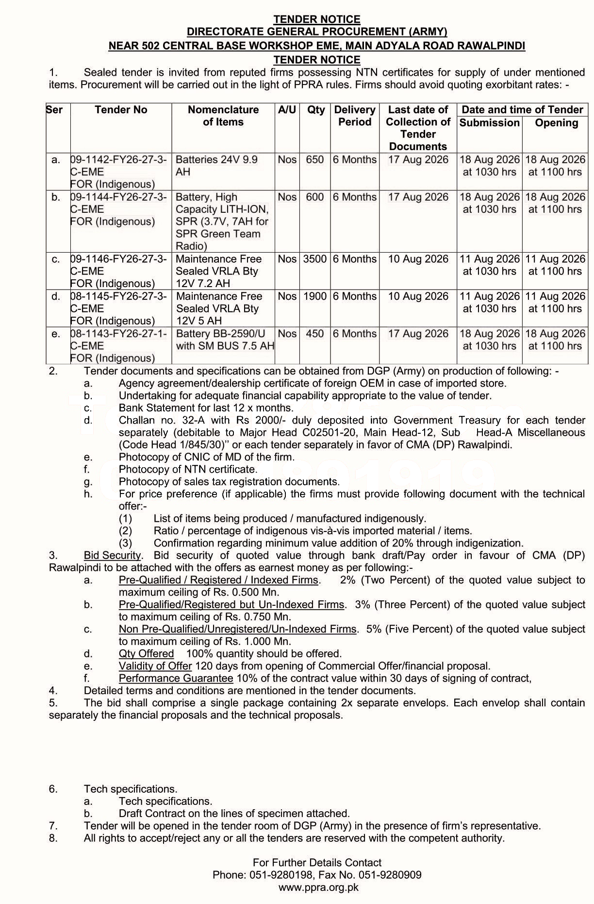 Tender Document