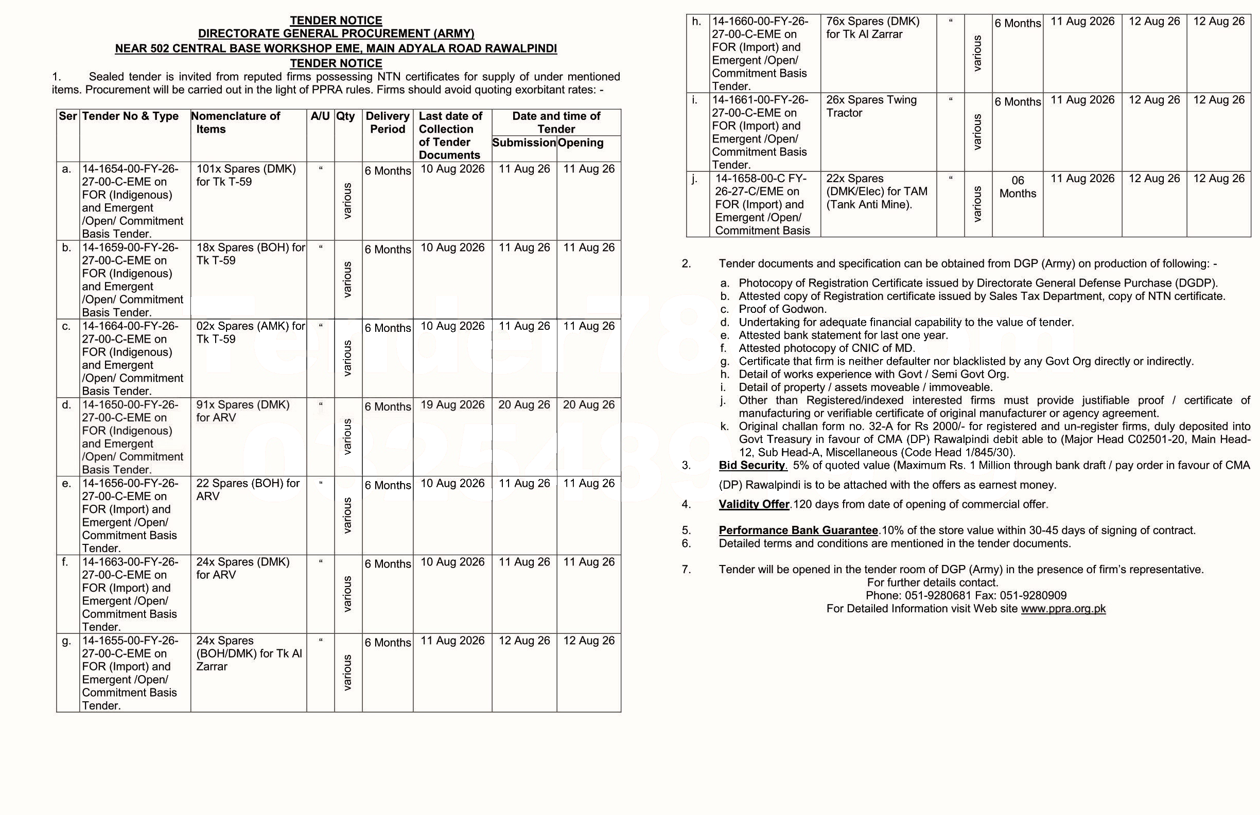 Tender Document