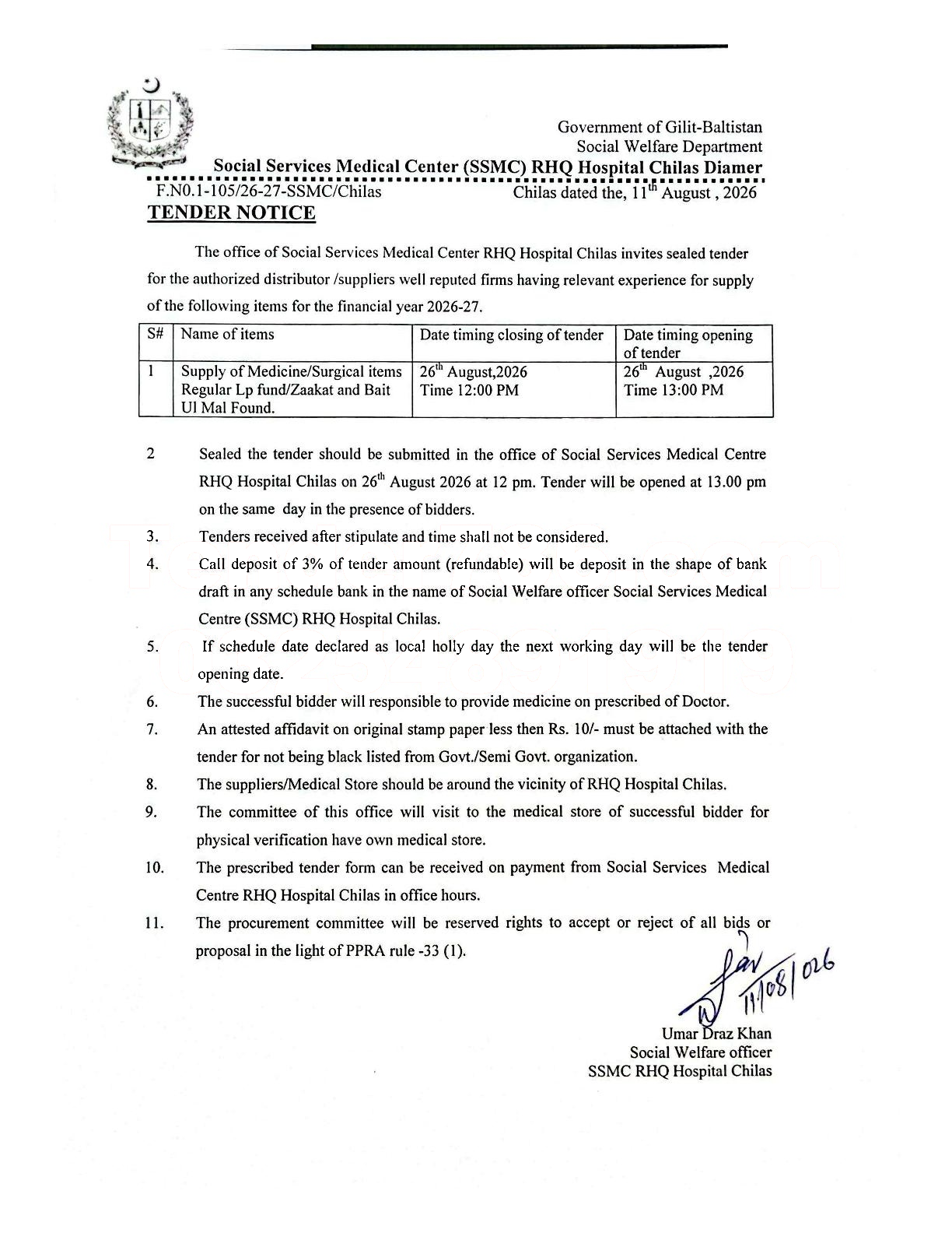 Tender Document
