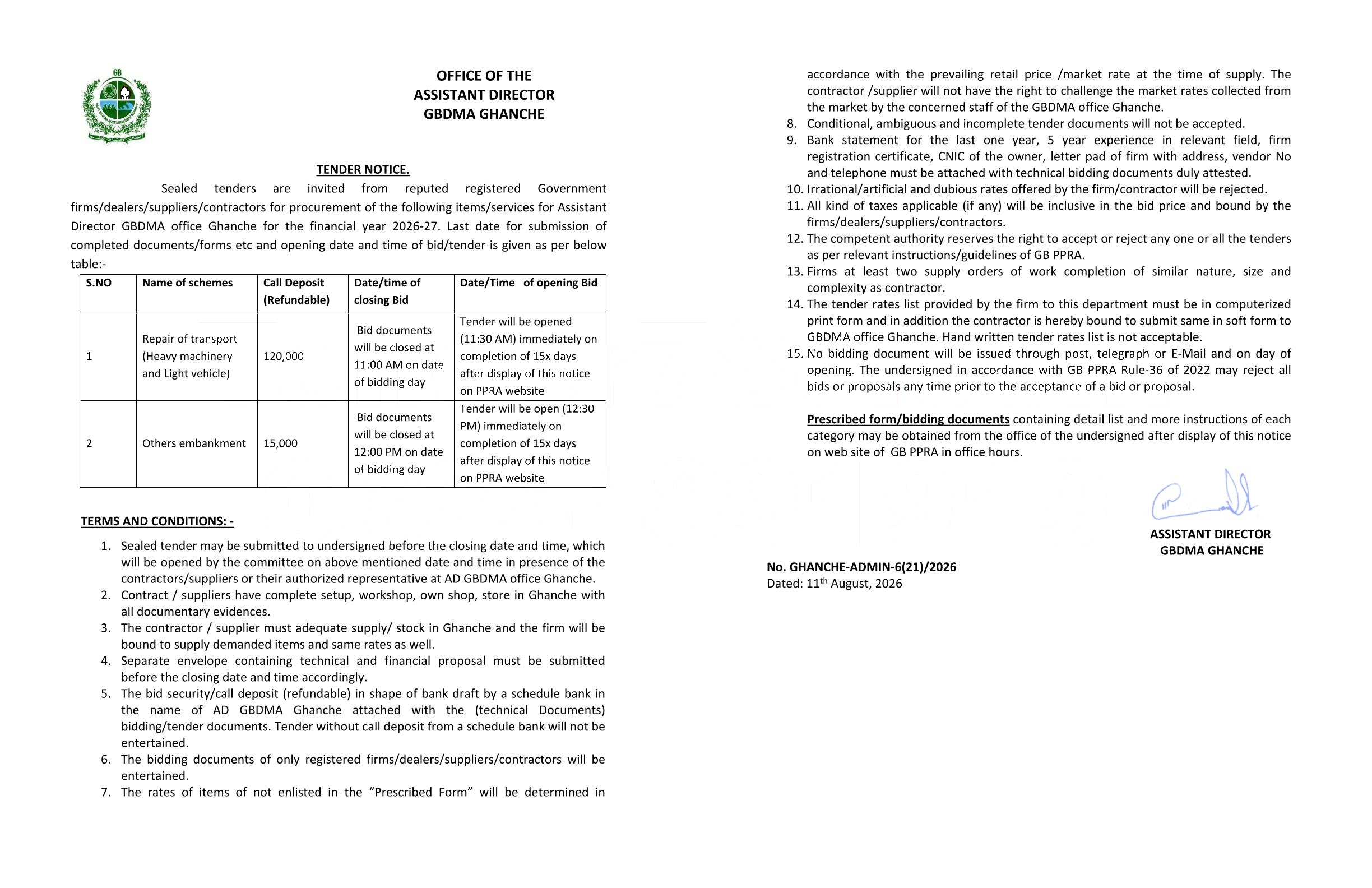Tender Document