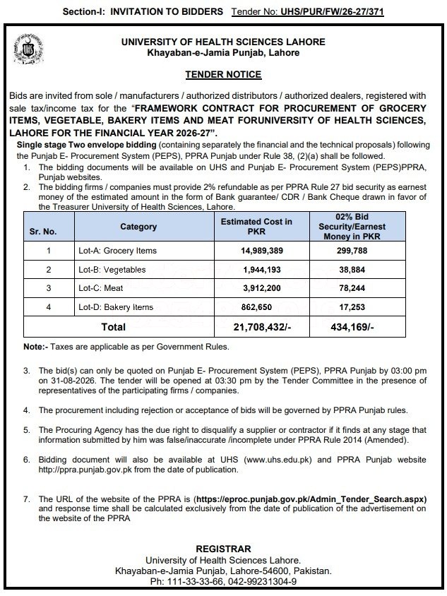 Tender Document