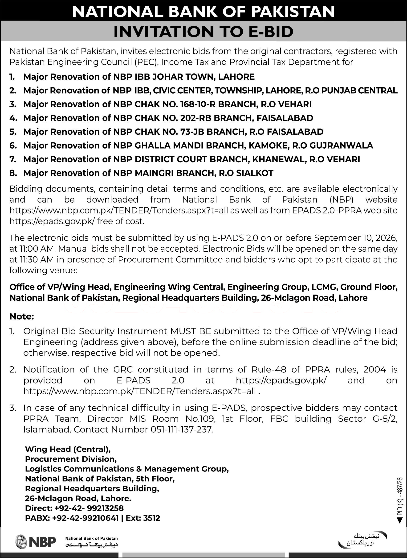 Tender Document