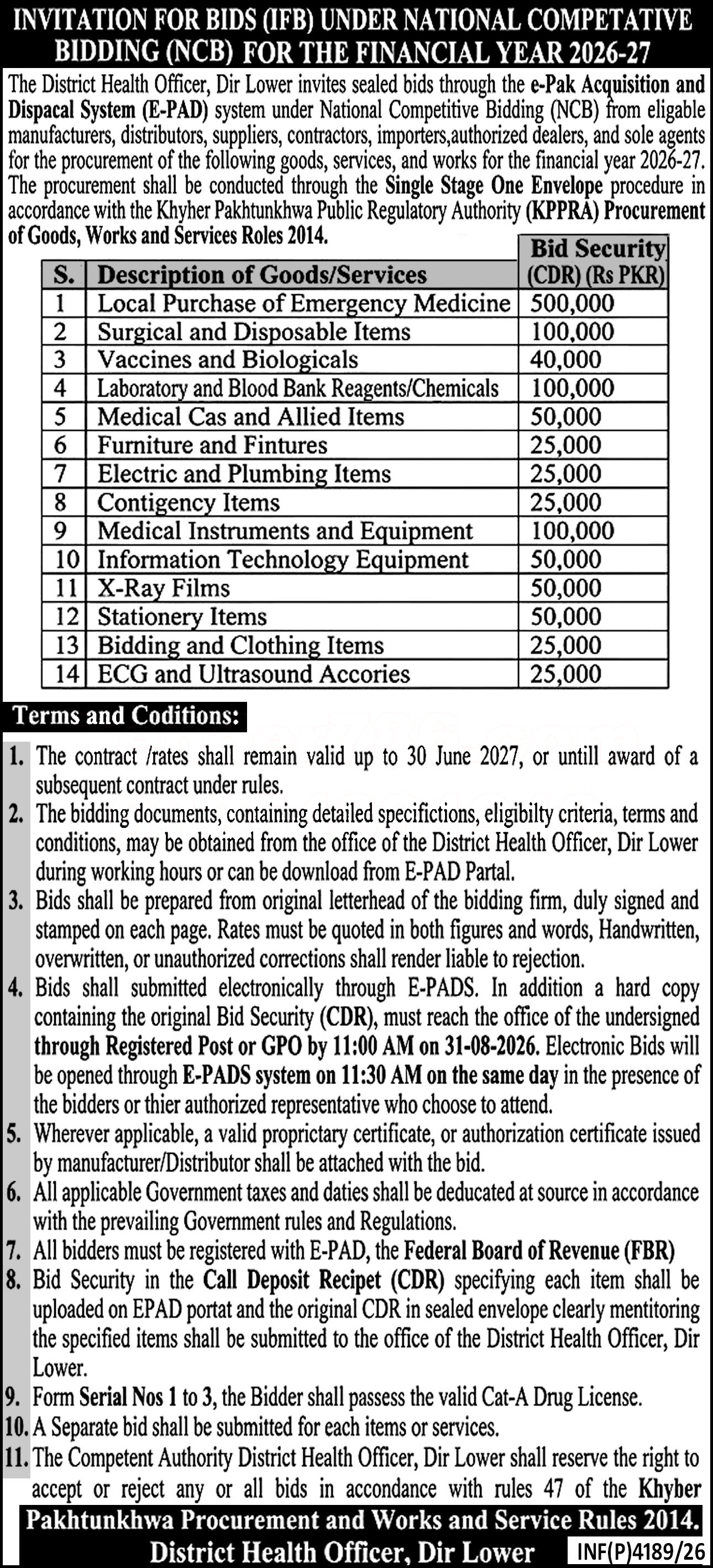 Tender Document